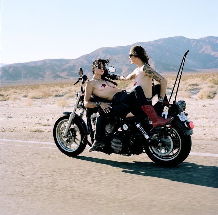 Girls on a motorcycle in Bhilai